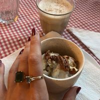 Cappuccino and maple pecan gelato  at Trevi's in Amsterdam