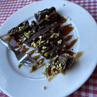 Torta Elisa: tasty, but the dark chocolate was dominant. It’s (almost) the same dish as the ‘brownie’, but with a new name. at Trevi's in Amsterdam