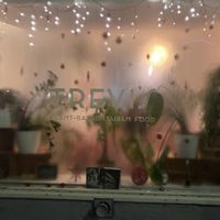 Outside window  at Trevi's in Amsterdam