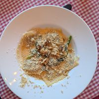 Spinach and walnut ravioli at Trevi's in Amsterdam