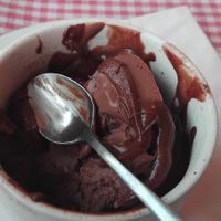 Chocolate bomb gelato at Trevi's in Amsterdam
