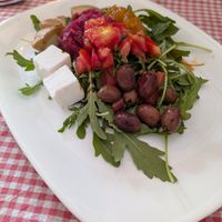 A plate of cheese and veggies at Trevi's in Amsterdam