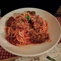 Meatball spaghetti at Trevi's in Amsterdam