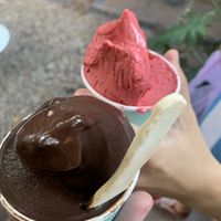 Chocolate mint & raspberry helados  at Rapanui in Buenos Aires