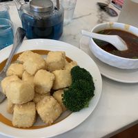 Fragrant Tofu--tofu is fried but delicate--so good!  at Mamak Vegan Kitchen in Chamblee