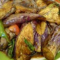 Eggplant at Mamak Vegan Kitchen in Chamblee