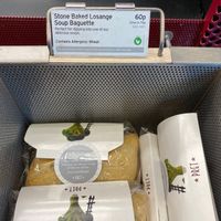Vegan stone baked bread for soup at Pret A Manager in Ashford