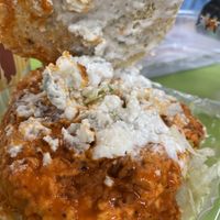 Spicy Bleu Cheese Chik’n Sandwich  at Vuture Food in San Pedro