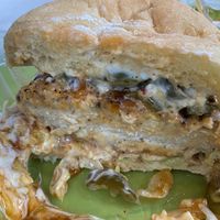 Mango Habenero Chik’n Sandwich  at Vuture Food in San Pedro