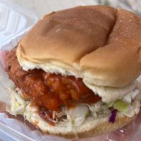 Mango Habanero chickn sandwich   at Vuture Food in San Pedro