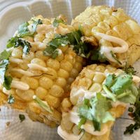 Fried corn on the cob   at Vuture Food in San Pedro