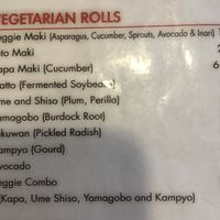 Vegetarian rolls at Miso Phat in Kihei