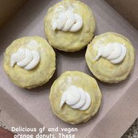 Orange creamsicle donuts- my favorite!!  at Plantyful Sweets in San Antonio