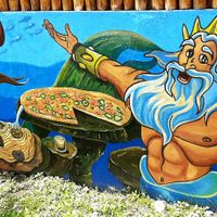 even Arielle likes pizza at Dolce Amore in San Juan Siquijor