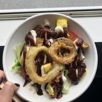 Big boi burger bowl turned into a salad at Burger Plant in Dunedin