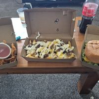 Free won tons, loaded fries and burger at Burger Plant in Dunedin