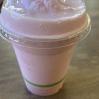 Strawberry shake   at Burger Plant in Dunedin