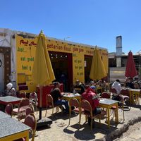 Outside seating  at Yum Yum Falafel in Dahab