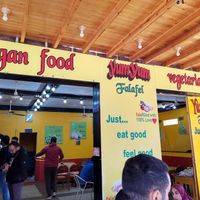 Street view/outdoor seating area at Yum Yum Falafel in Dahab