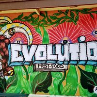 Outside #Veganuary at Evolution Fast Food in San Diego