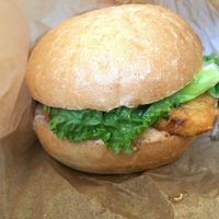 Fish Sandwich at Evolution Fast Food in San Diego