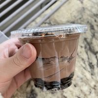 chocolate pudding   at Evolution Fast Food in San Diego