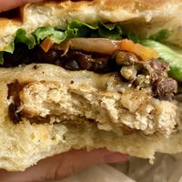 Chicken bacon Swiss   at Evolution Fast Food in San Diego