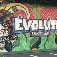 Neat exterior   at Evolution Fast Food in San Diego