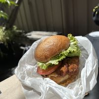 Chik’n sanwhich  at Evolution Fast Food in San Diego