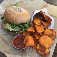 Awesome cruelty free food!  at Evolution Fast Food in San Diego