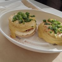 tofu eggs benedict! at Evolution Fast Food in San Diego