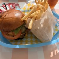 Crispy AF burger   at Evolution Fast Food in San Diego
