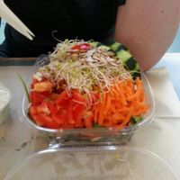 salad box at Evolution Fast Food in San Diego