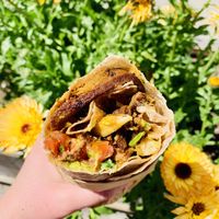 California burrito at Evolution Fast Food in San Diego