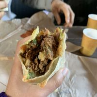 Very good California burrito. Service took a long time though  at Evolution Fast Food in San Diego
