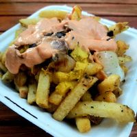 Animal Style Fries at Evolution Fast Food in San Diego