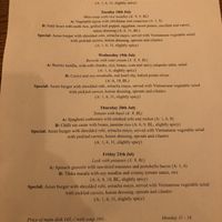 Weekly menu   at Pilgrim in Brno