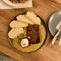 “sviečková” with robi meat and homemade dumplings  at Pilgrim in Brno