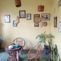 One of the rooms with seating at Kung's Cafe in Vientiane