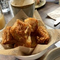 Vegan hash browns at Crwst in Cardigan