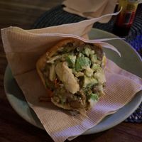 Vegan arepas at Coffee Romance in Quito