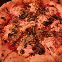 Surprise vegan pizza!  at Pearl's in Lexington