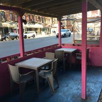 Outdoor seating at 16 Handles - 3rd Ave in New York City