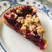 Tarte crumblée aux framboises  at L'Insouciance in Wavre