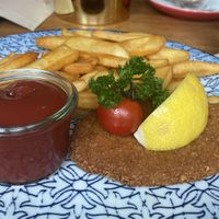 Kids vegan schnitzel and fries   at Wilma Wunder in Mainz