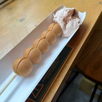 Waffle with chocolate cream at NUTTEA - Soho in London