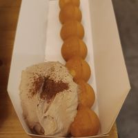 Bubble waffle with chocolate nut cream at NUTTEA - Soho in London