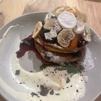 Chocolate and banana pancakes   at FACTORY GIRL Restaurant in Berlin