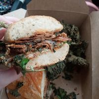 Steak Bomb & Kale Chips at The Green Owl Cafe in Madison