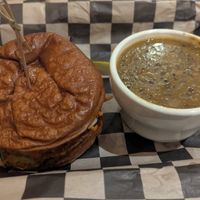 Soup and sandwich at The Green Owl Cafe in Madison